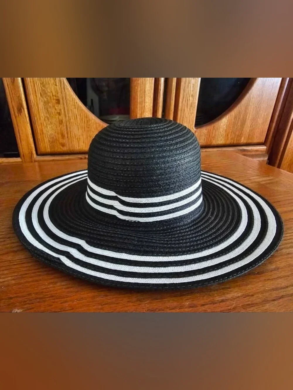 Set Of 2 Wide Brim Woven Straw Sun Hats, Women's Summer Sun Protection Headwear